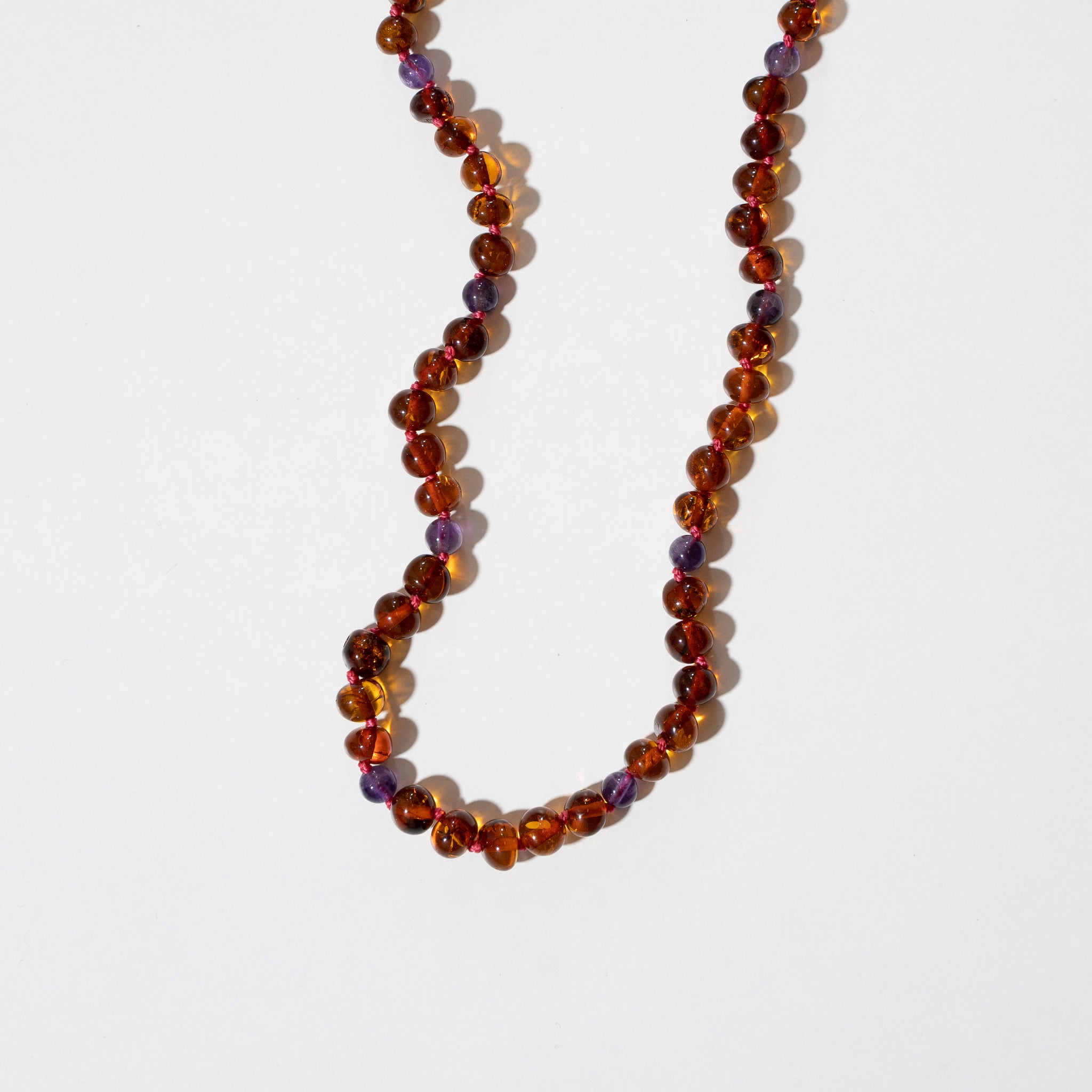 Order Round Amber Necklace with Pendant | Amberada